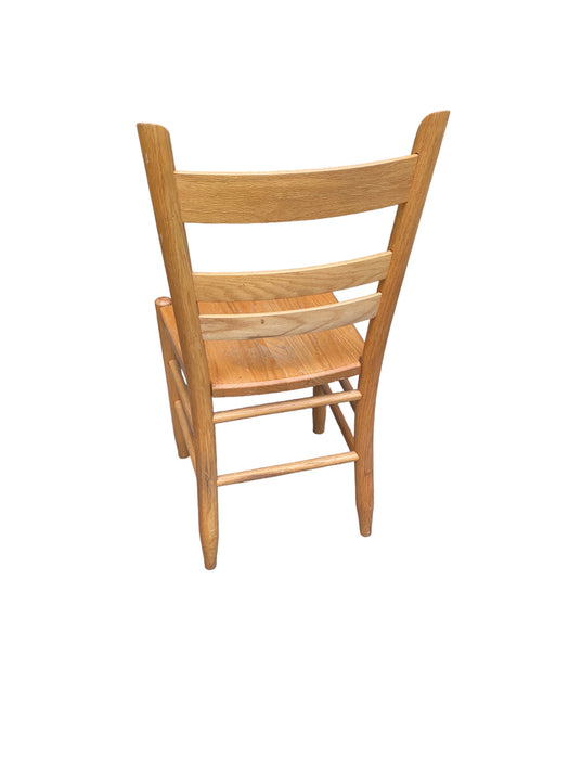 Solid Oak Wood Thumb/Ladder Back Farmhouse Shaker Dining Chairs (Set of 4)