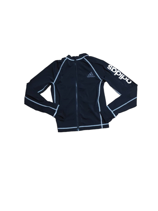 Adidas Girls Logo Crop Track Jacket Black (Size: Small)