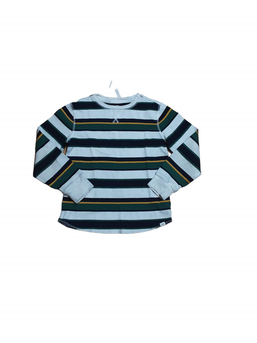 Gap Kids Green, Blue, and White Striped Long Sleeve Thermal (Size: Large)