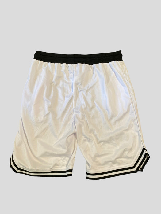 Carter Collectives Men's Athletic Mesh Shorts White/Black (Size: XXL)