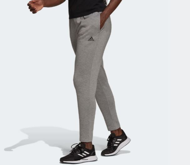 Adidas Primegreen Women Essential Comfort Fleece Pants Gray (Size: L, XL) HB2032