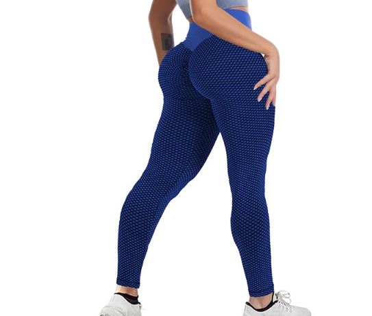 Rue 21 Women's Blue High Waist Yoga Workout Tummy Control Stretch Leggings