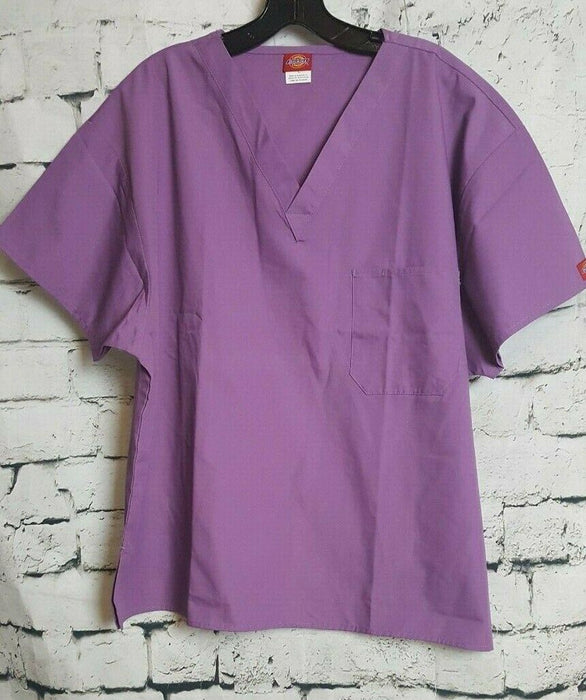 Dickies Women's Scrub V Neck Top Violet Purple (Size: L)