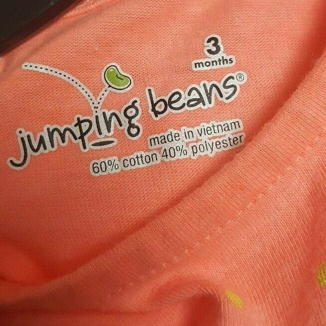 Jumping Beans Girls "Love To Giggle" Top Neon Orange (Size: 3M)