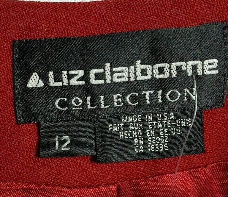 Liz Claiborne Women's Zipper Blazer Red (Size: 16)