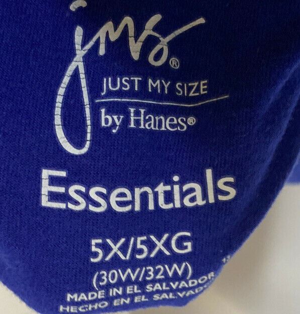 Just My Size By Hanes Long Sleeve Essentials Top Blue (Size: 5X/30-32W)