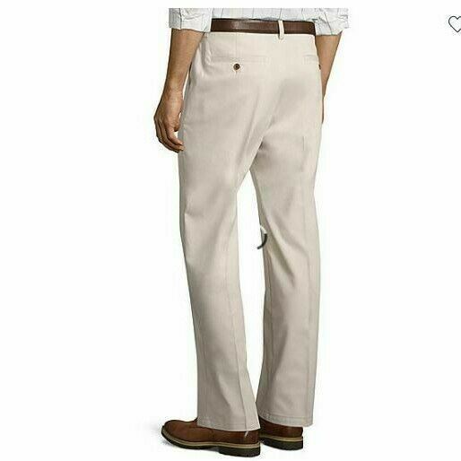 St. Johns Bay Men's Easy Care Classic Fit Beige (Size: 38 x 34) Irr.