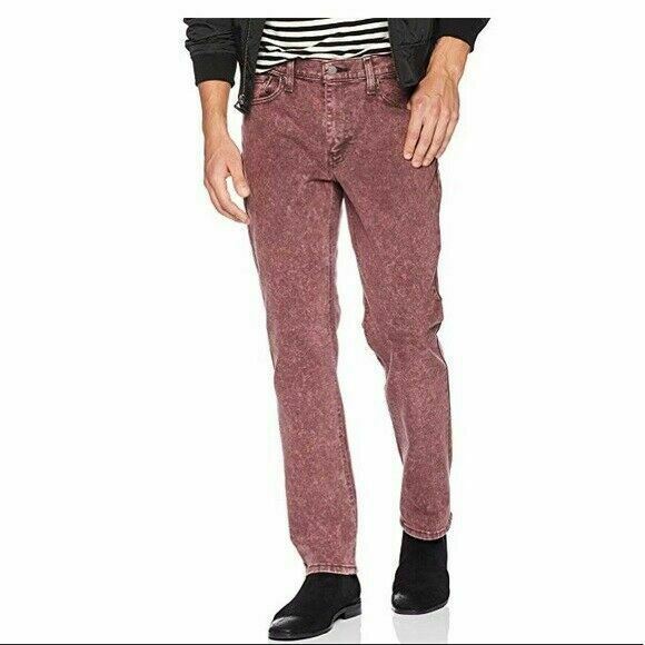 LEVI'S 541 Marbled Cranberry Red Stretch Athletic Taper Jeans (Sizes; 32, 34, 36)