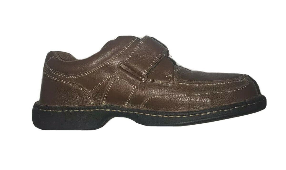 Dr. Scholl's Double Air-Pillo Brown Comfort Shoes Strap-On Men (Size: 12) 42B-4T