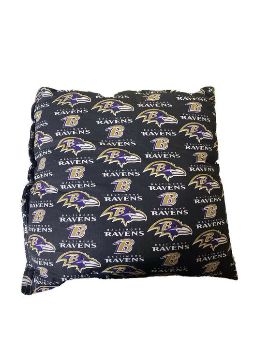 Baltimore Ravens | NFL Cotton Hand Made Decorative Team Logo Pillow | Black