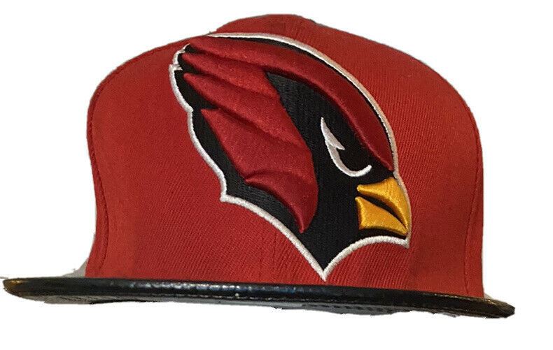 Arizona Cardinals NFL Mitchell & Ness Leather-Like Brim Cap (One Size)