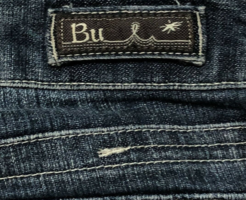 Bu Malibu Stretch Designer Jeans w/ Button Flap Pockets Black (Women Size: 3)