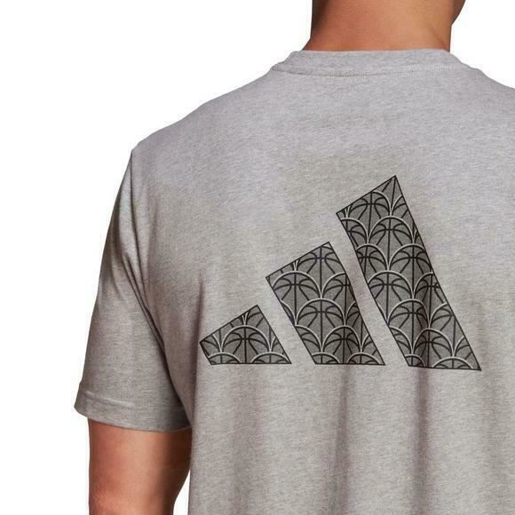 Adidas Men's Heavy Cotton Athletics Graphic "Grey" T-Shirt (Size: M, L) GE4702