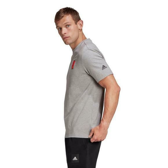 Adidas Men's Heavy Cotton Athletics Graphic "Grey" T-Shirt (Size: M, L) GE4702