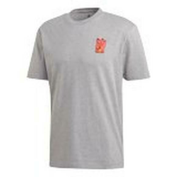 Adidas Men's Heavy Cotton Athletics Graphic "Grey" T-Shirt (Size: M, L) GE4702