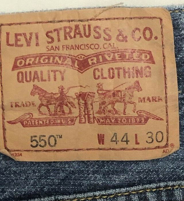 Levi's 550 Relaxed Fit Medium Wash Blue Jeans Men (Size: 44 x 30) 005500014