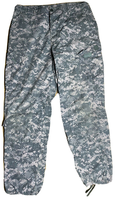 US Military ACU Digital Ripstop Combat Camouflage Trousers (Size: Small-Long)