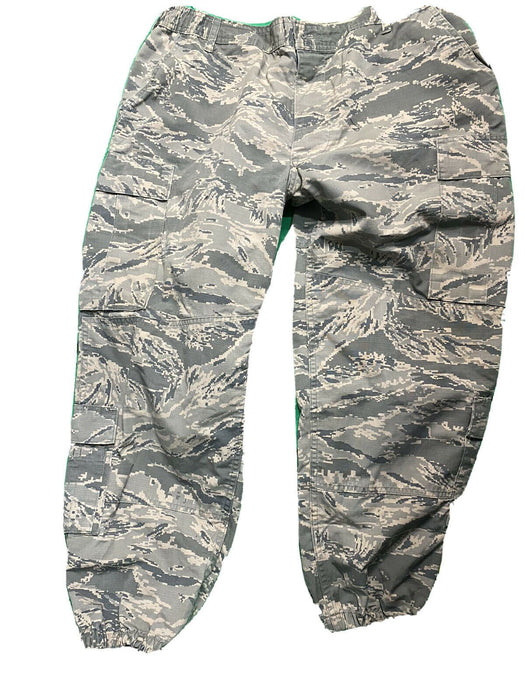 Military ABU Tiger Striped Ripstop Camouflage Elastic Hem Joggers (Sz: 32 X 26)