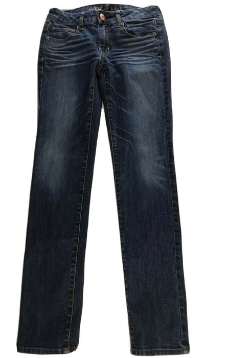 American Eagle Skinny Super Stretch Jeans Dark Wash (Size: 4)