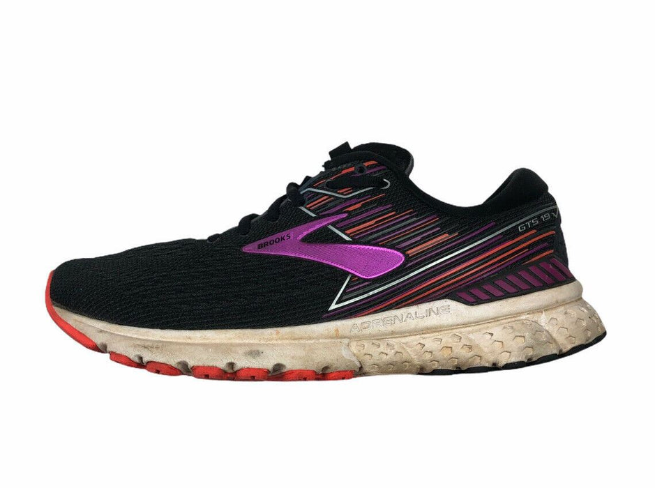 Brooks Adrenaline GTS 19 Black Running Shoes Women's (Size: 9.5) 1202841B080