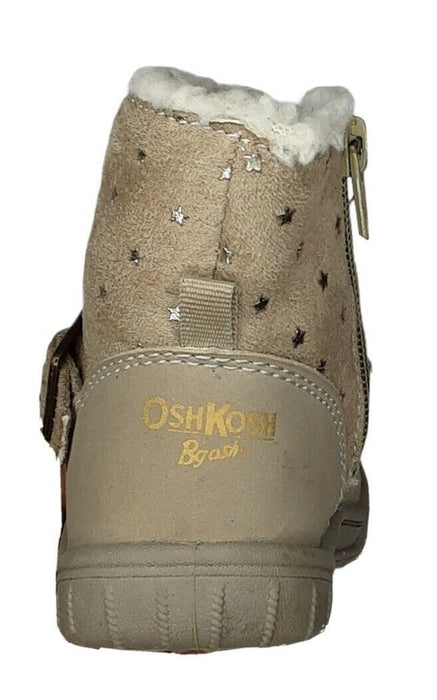 Oshkosh Classic Sparkle Faux Fur Beige Boots Baby Girls (Size: 8)