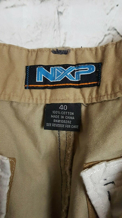 NXP Beige 10 Pockets Men's Big&Tall Cargo Shorts (Size:40)