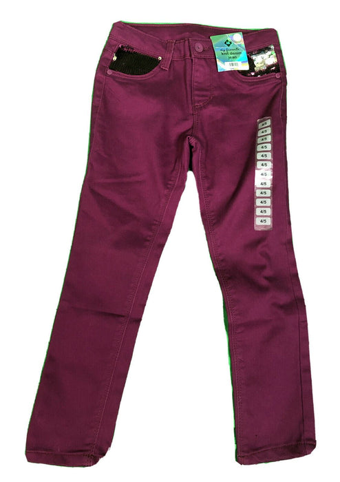 My Favorite Fuchsia Knit Denim Jeans w/ Sequin Pockets (Size: 4/5)