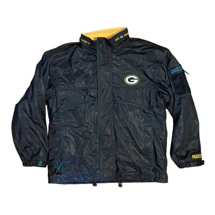 Green Bay Packers Game Day Vintage NFL Field Jacket Black (Size: M)