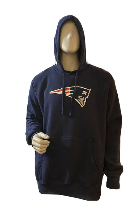 New England Patriots Hands High Sideline Pullover Hoodie | Blue (Size: XL)