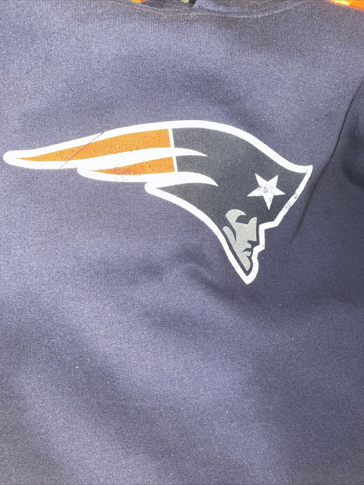 New England Patriots Hands High Sideline Pullover Hoodie | Blue (Size: XL)