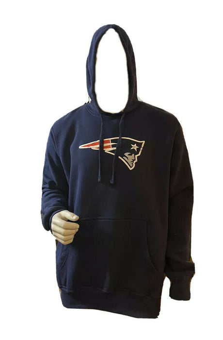 New England Patriots Hands High Sideline Pullover Hoodie | Blue (Size: XXL)