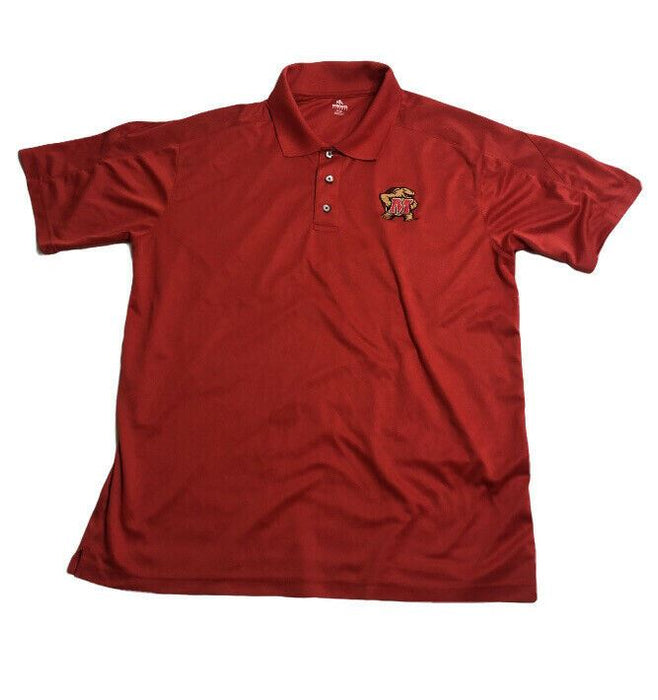 Maryland Terrapins NCAA Team Logo Men's Performance Polo Dry Shirt (Size: XL)