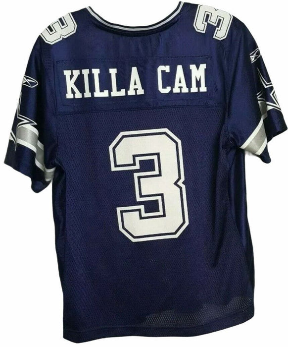 Dallas Cowboys NFL Youth Customized Lettering "Killa Cam" Jersey (Size: L/G/G)