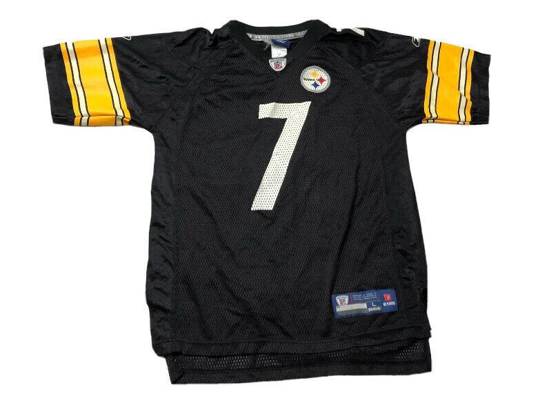 Pittsburg Steelers NFL #7 Roethisberger Youth Jersey Black (Size: Large)