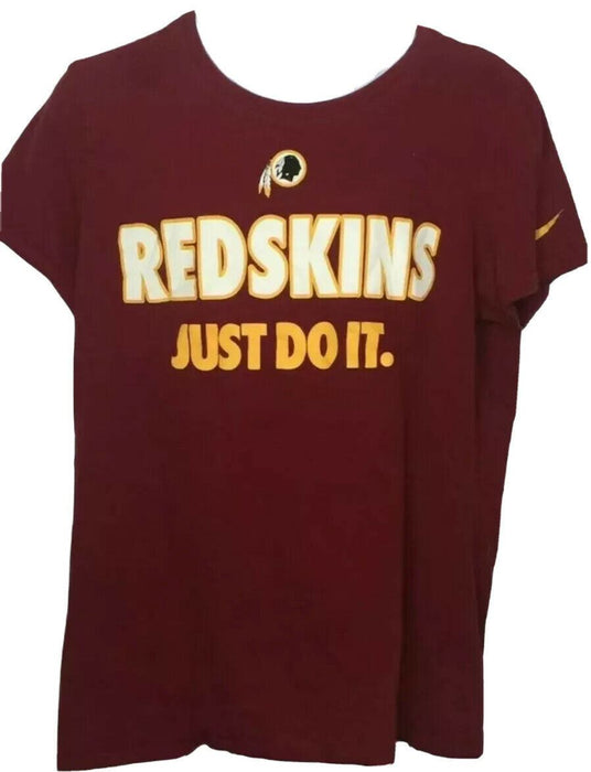 Washington Redskins NFL Nike Just Do It Girls Tee Shirt Red (Size: L)