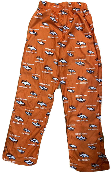 Denver Bronco  NFL Team Logo Fleece Lounge Pants Orange (Youth Size: Large)