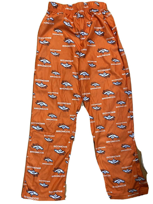 Denver Bronco  NFL Team Logo Fleece Lounge Pants Orange (Youth Size: Large)