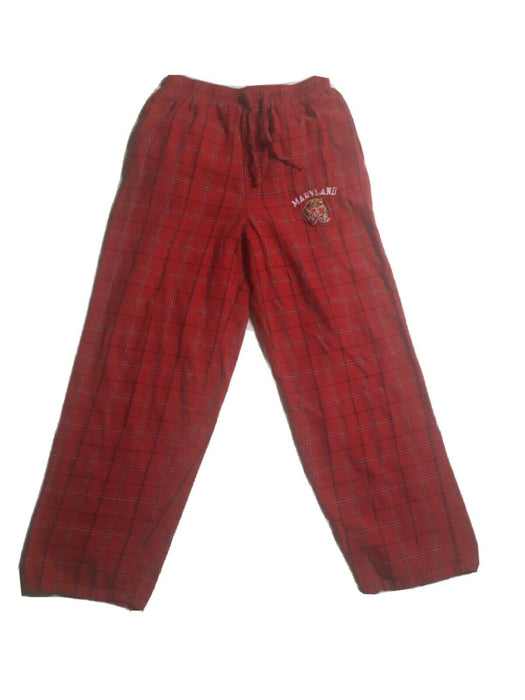 Maryland Terps NCAA Men's Pajama Pants Plaid Pajama Bottoms (Size: Small)