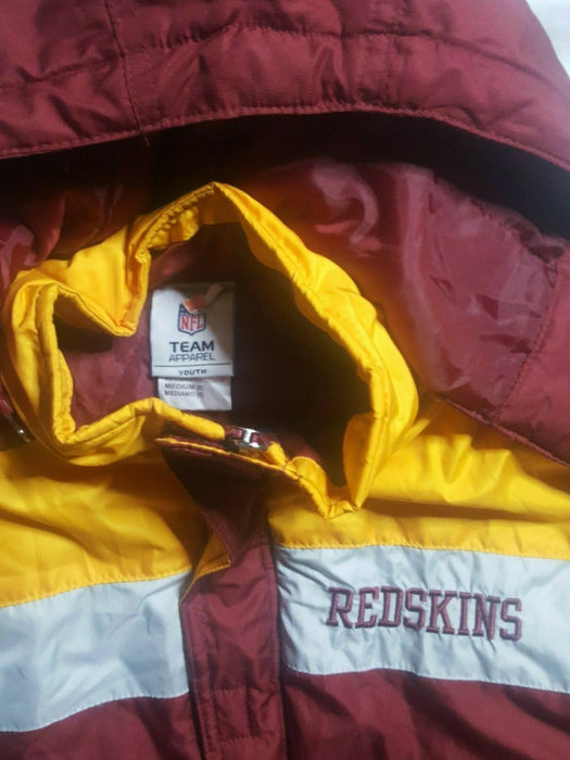 Washington Redskins NFL Team Apparel Field Jacket w/Hood (Youth Size: M)