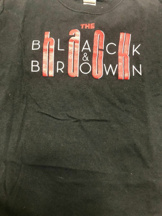 "The Black & Brown Hack" Black Heavy Cotton Shirt Boys (Size: L)