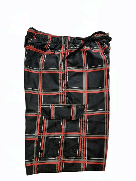 Beverly Hill Polo Club Black Casual Mesh Broad Swim Shorts (Size: M)