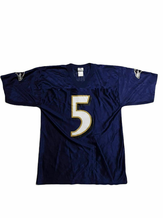 Baltimore Ravens Team Apparel #5 Joe Flacco Jersey Purple (Size: M)