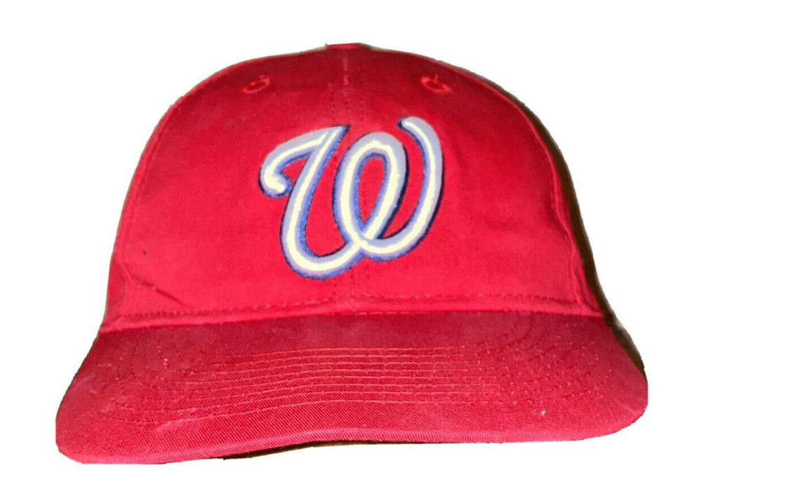 Washington Nationals MLB Embroidered Logo Snapback Hat Red (Youth Size: S)