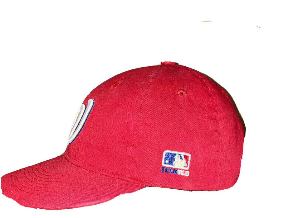 Washington Nationals MLB Embroidered Logo Snapback Hat Red (Youth Size: S)