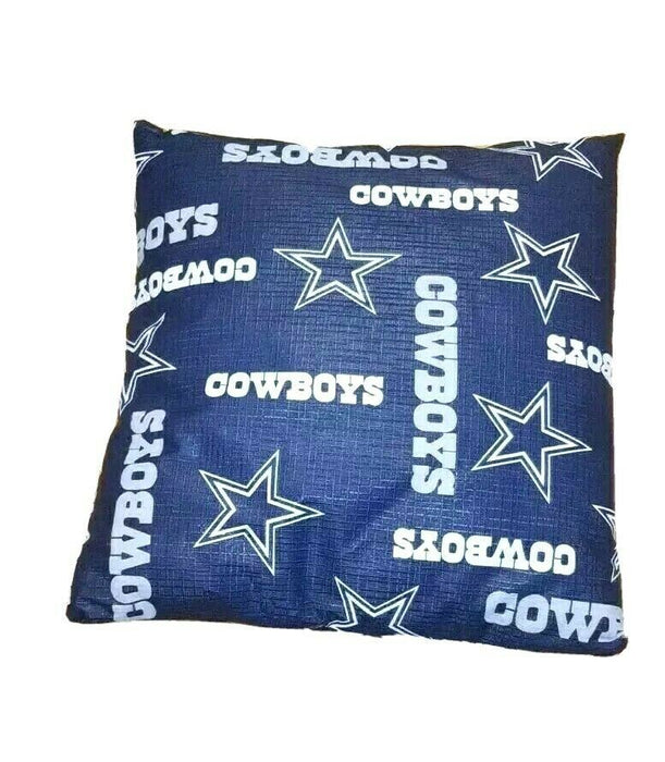 Dallas Cowboys NFL Handmade Vinyl-Like 17" x 17" Decorative Pillow