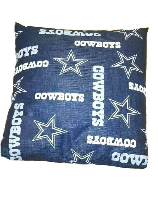 Dallas Cowboys NFL Handmade Vinyl-Like 17" x 17" Decorative Pillow