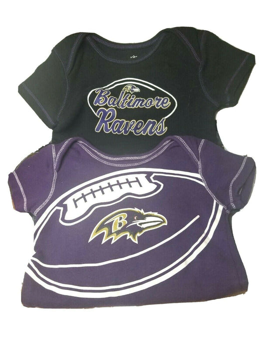 Baltimore Ravens NFL 2-Pc Black & Purple One Piece Set  (Infant Size: 18 mos.)