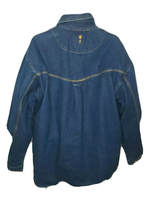 180 above | Button Down Jean Long Sleeve Jacket | Blue (Big & Tall: 58 x 37)