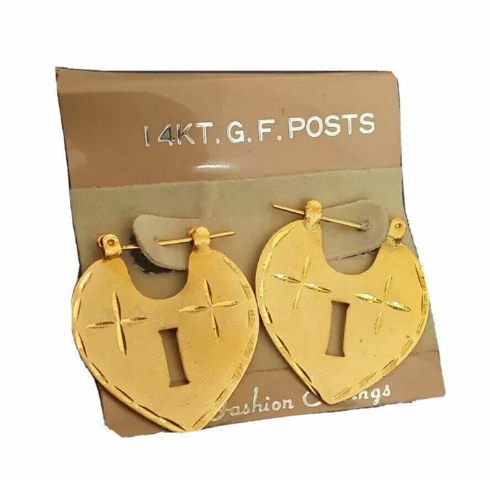 14kt.G.F.POSTS  Gold “I” Earrings