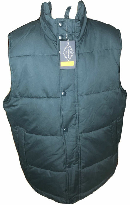 St. John's Bay Men's Puffer Vest Teal Night (Size: S) NWT